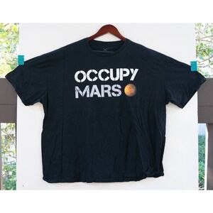 Space X Official Merch Occupy Mars T-Shirt Black Elon Musk Men's Size 3X